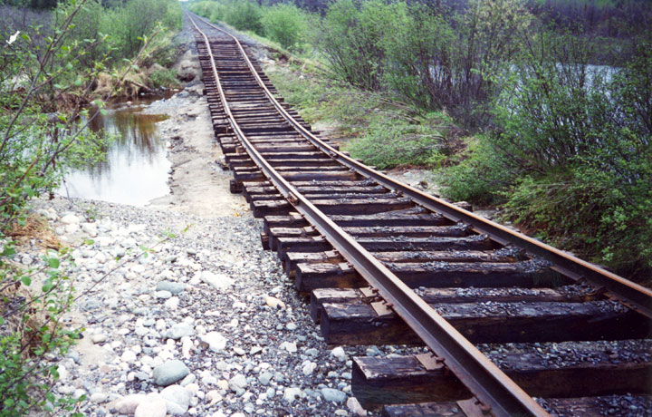 Subsidence of railroad embankments